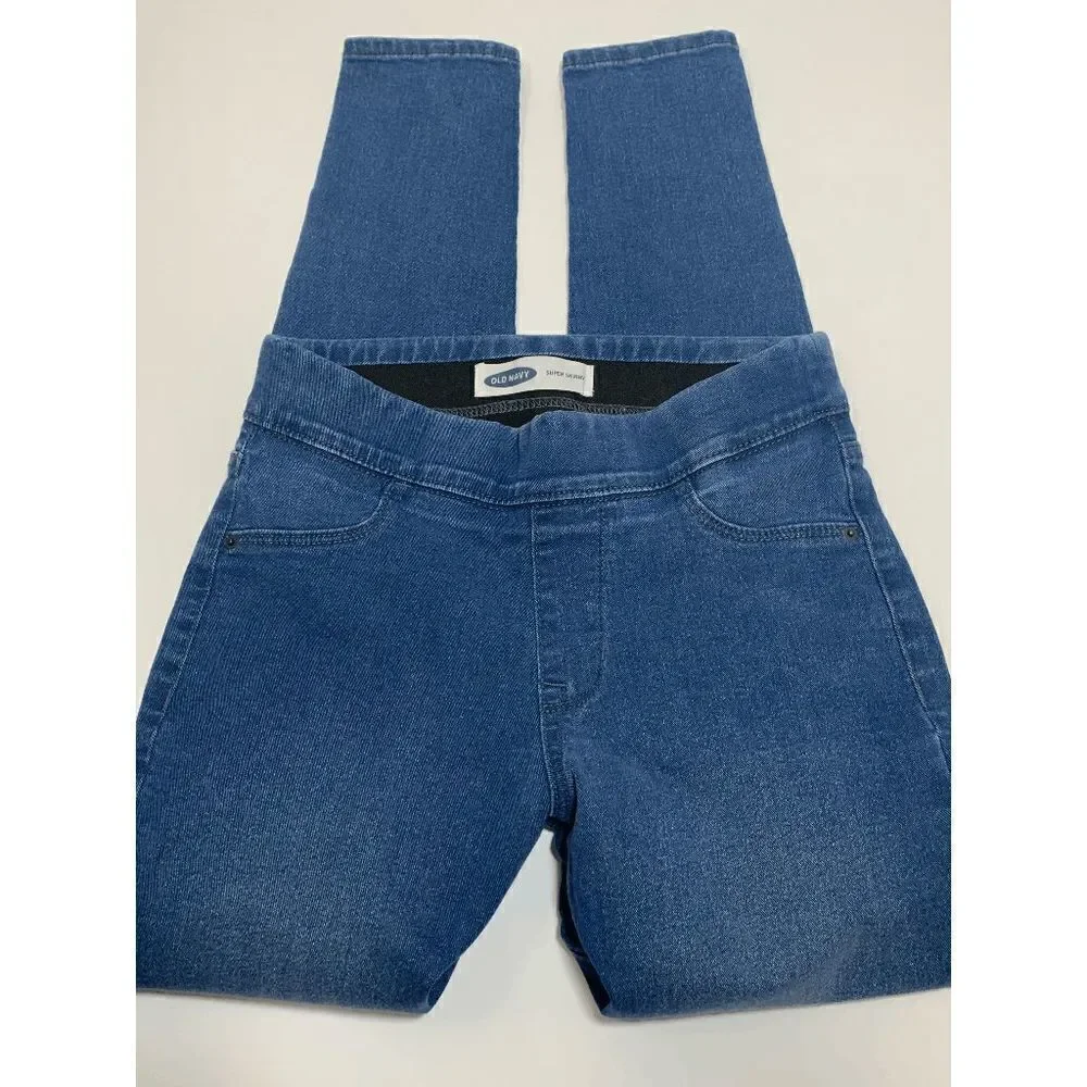 Old Navy Womens Denim Jeans Pull On Super Skinny Blue Size 4